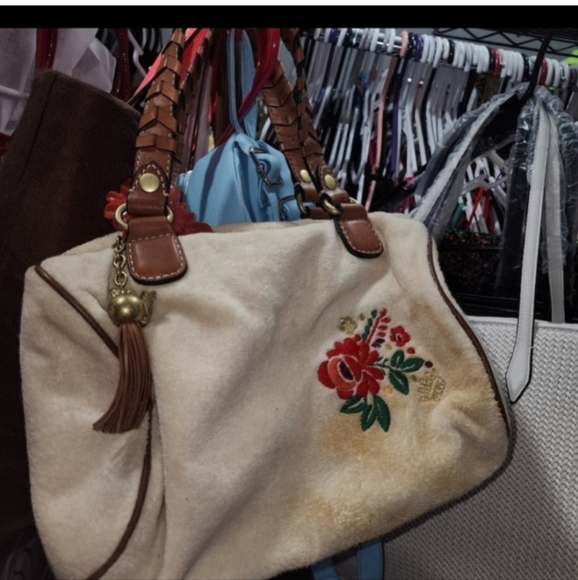 🌺⚘️🏵🌷Gorgeous y2k rare vintage Juicy couture floral satchel - Picture 7 of 9